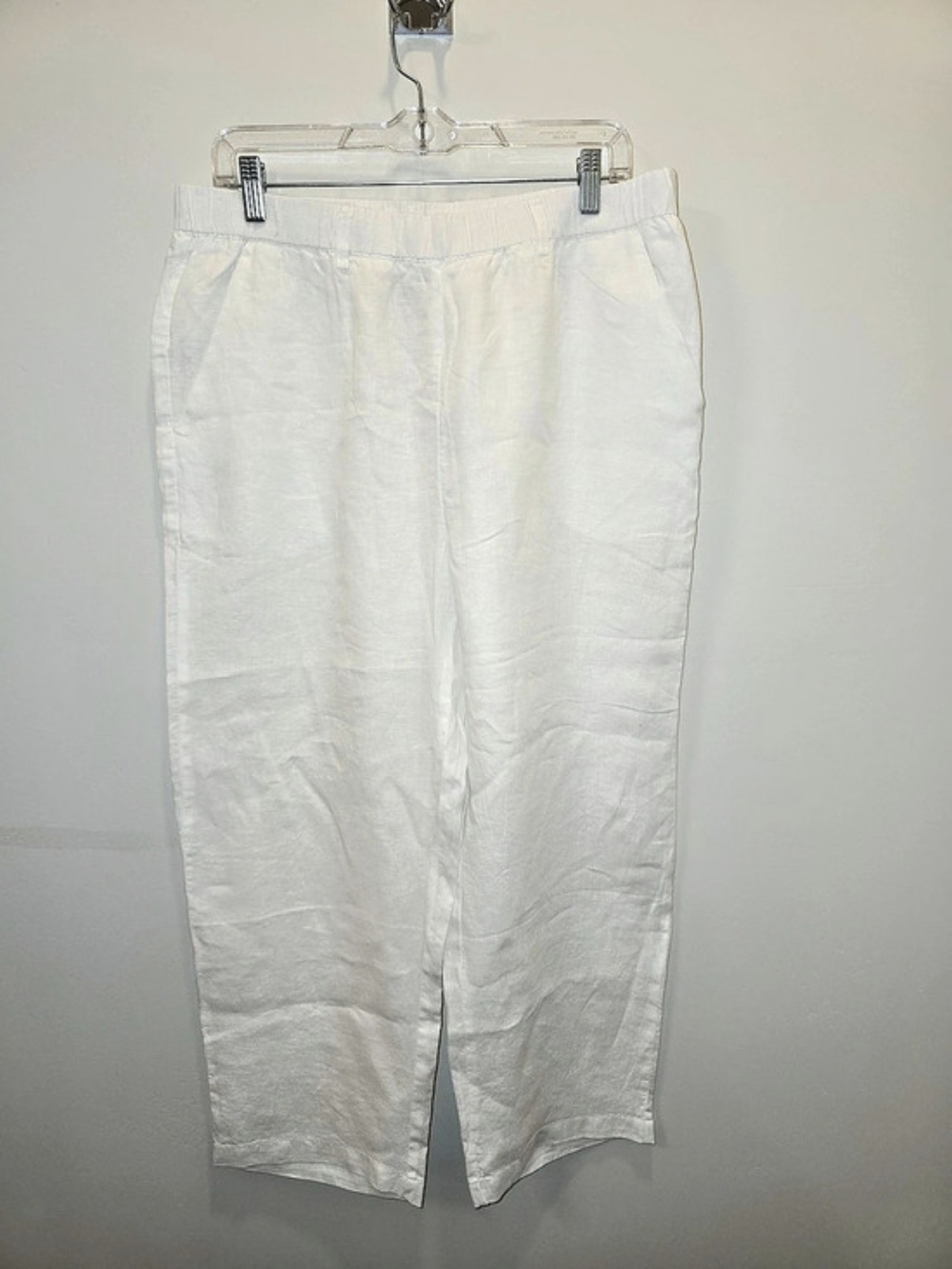 Quince 100% European Linen Pull-On Pant White Large